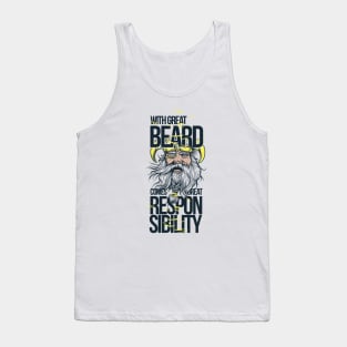 Viking with gread beard gifts for bearded men Tank Top